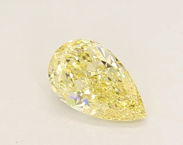 0.51ct PEAR Fancy Yellow VS1 Coloured Lab diamond
