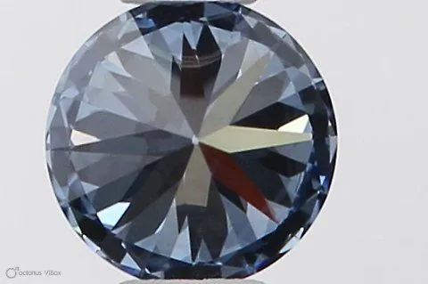 0.33ct ROUND Fancy Vivid Blue VS2 Coloured Lab diamond