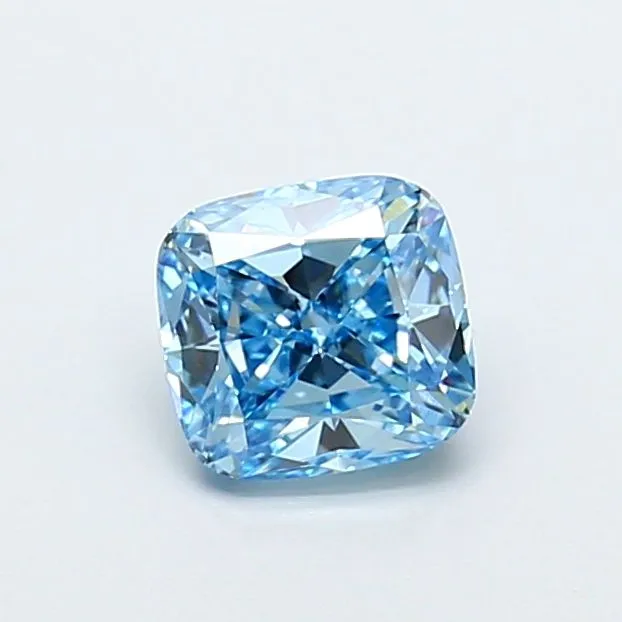 1.01ct CUSHION Fancy Vivid Blue VVS2 Coloured Lab diamond