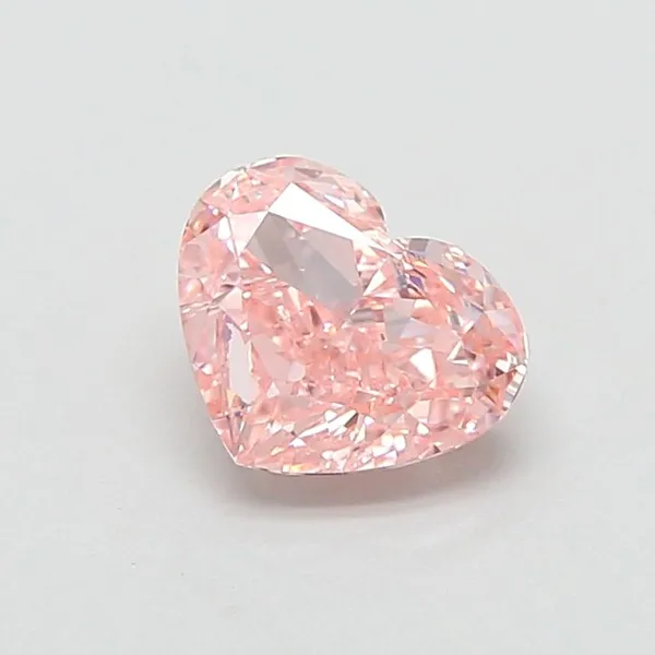 1.08ct HEART Fancy Vivid Pink VS1 Coloured Lab diamond