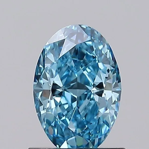 1.03ct OVAL Fancy Vivid Blue VVS2 Coloured Lab diamond