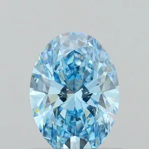 1.06ct OVAL Fancy Vivid Blue VVS2 Coloured Lab diamond