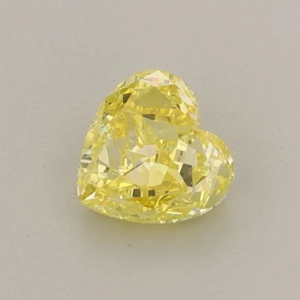 0.52ct HEART Fancy Intense Yellow VS1 Coloured Lab diamond