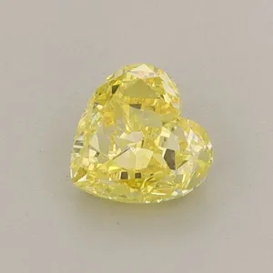 0.52ct HEART Fancy Intense Yellow VS1 Coloured Lab diamond