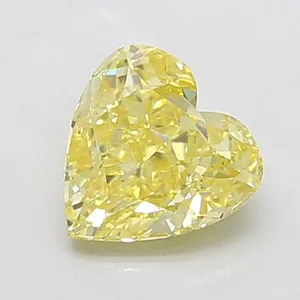 1.79ct HEART Fancy Intense Yellow VS1 Coloured Lab diamond