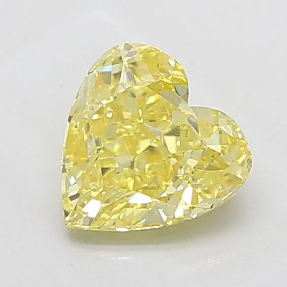 1.79ct HEART Fancy Intense Yellow VS1 Coloured Lab diamond
