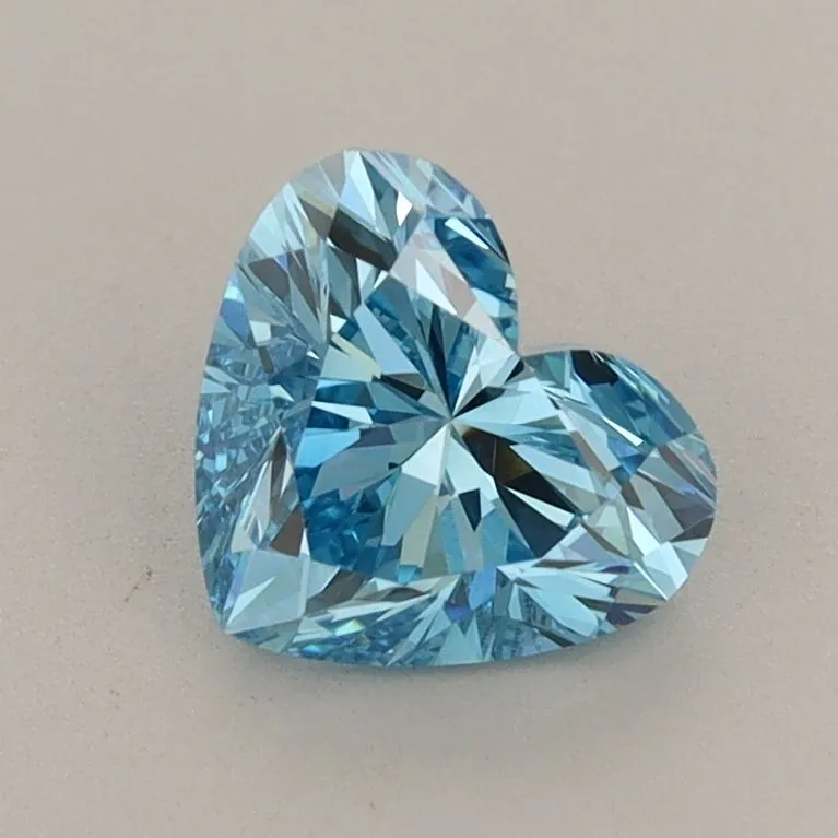 1.12ct HEART Fancy Vivid Blue VVS2 Coloured Lab diamond