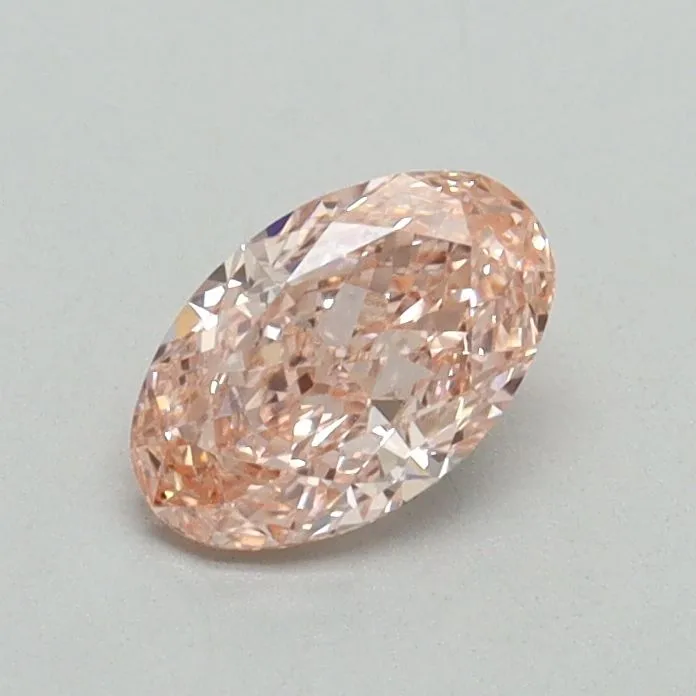 0.50ct OVAL Fancy Vivid Pink VVS2 Coloured Lab diamond