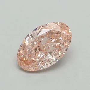 0.5ct OVAL Fancy Vivid Pink VVS2 Coloured Lab diamond