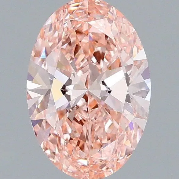1.00ct OVAL Fancy Vivid Pink VS2 Coloured Lab diamond
