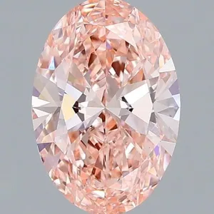 1ct OVAL Fancy Vivid Pink VS2 Coloured Lab diamond