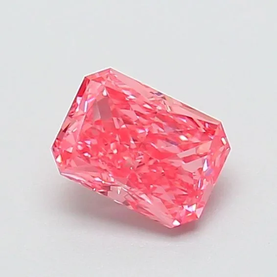 0.81ct RADIANT Fancy Vivid Pink VS2 Coloured Lab diamond