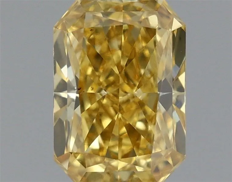 0.39ct RADIANT Fancy Vivid Yellow VS1 Coloured Lab diamond