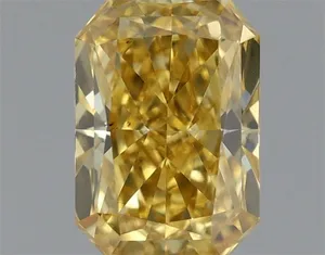 0.39ct RADIANT Fancy Vivid Yellow VS1 Coloured Lab diamond