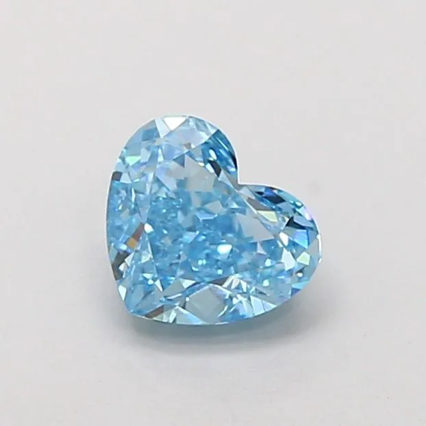 1.26ct HEART Fancy Vivid Blue VVS2 Coloured Lab diamond