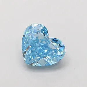 1.26ct HEART Fancy Vivid Blue VVS2 Coloured Lab diamond