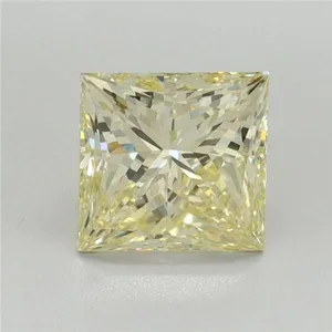 1.59ct PRINCESS Fancy Yellow VS1 Coloured Lab diamond