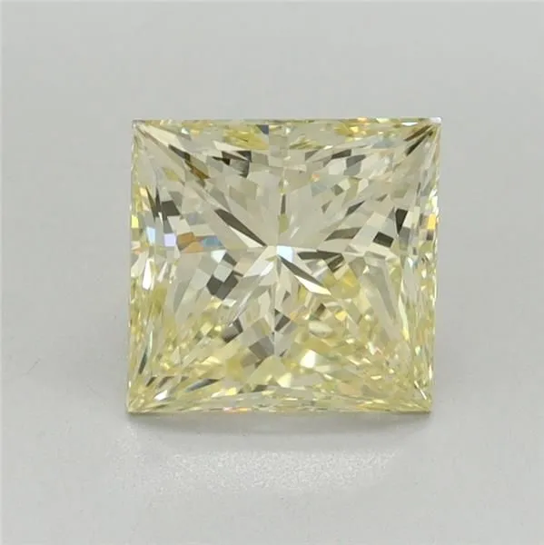 1.59ct PRINCESS Fancy Yellow VS1 Coloured Lab diamond