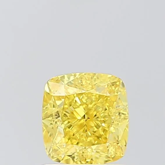 1.02ct CUSHION Fancy Vivid Yellow VS1 Coloured Lab diamond