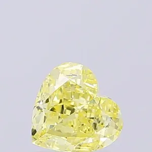 1.02ct HEART Fancy Yellow VVS2 Coloured Lab diamond