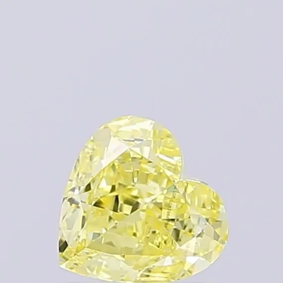 1.02ct HEART Fancy Yellow VVS2 Coloured Lab diamond