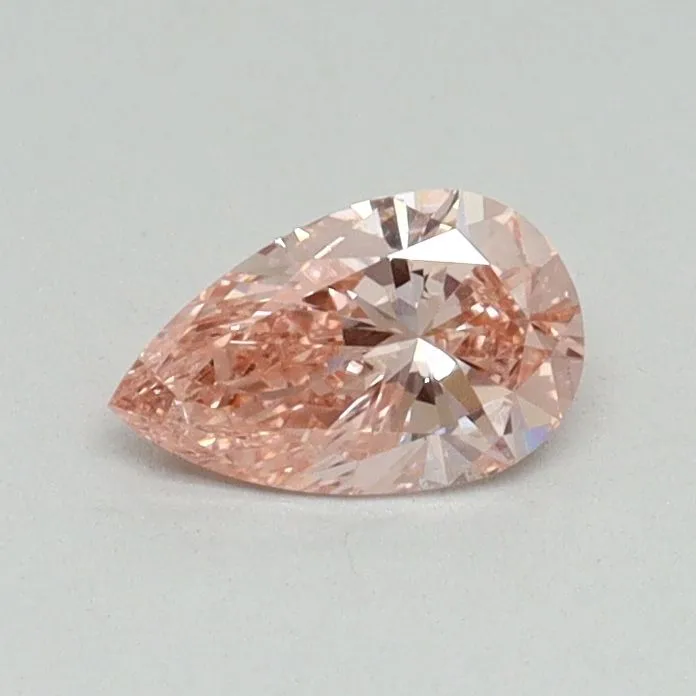 0.38ct PEAR Fancy Vivid Pink VS2 Coloured Lab diamond
