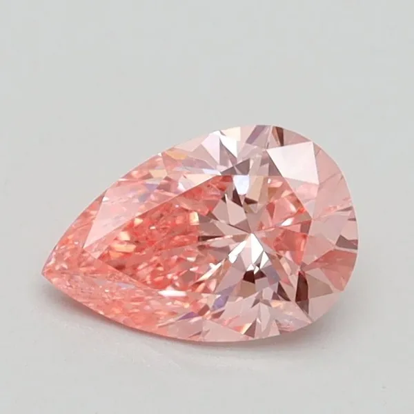 0.61ct PEAR Fancy Vivid Pink SI1 Coloured Lab diamond