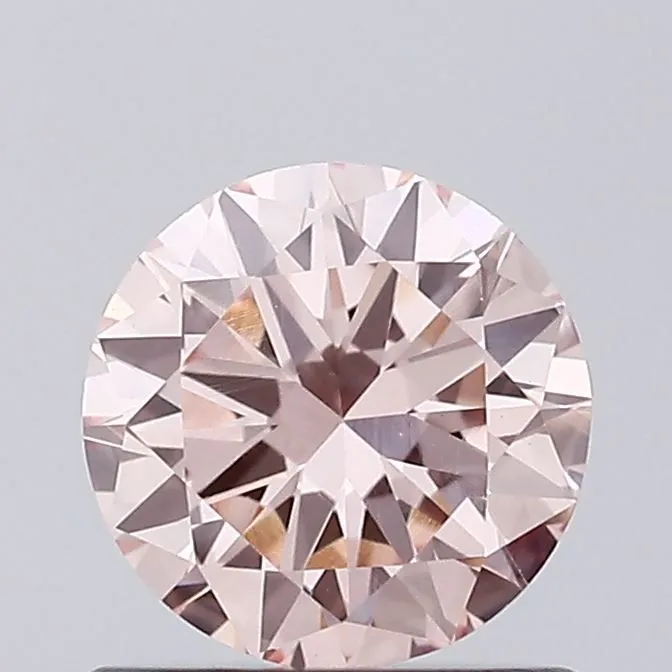 0.69ct ROUND Fancy Intense Pink VVS2 Coloured Lab diamond