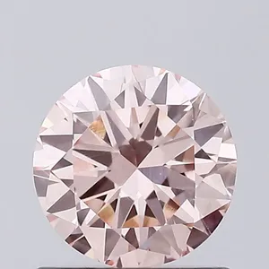 0.69ct ROUND Fancy Intense Pink VVS2 Coloured Lab diamond