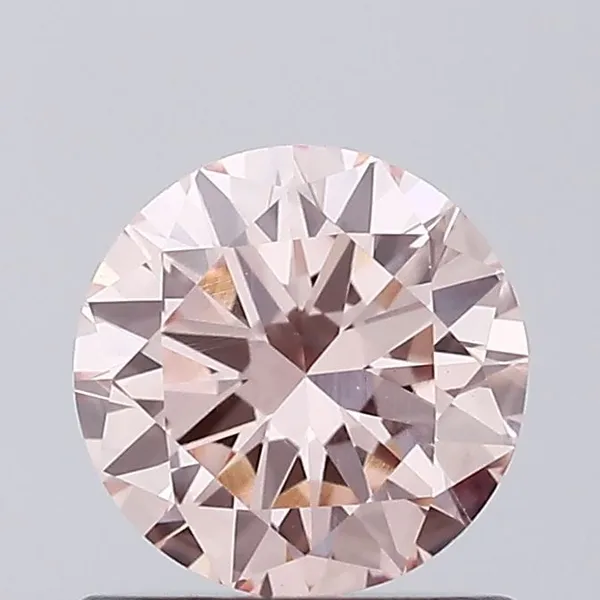 0.69ct ROUND Fancy Intense Pink VVS2 Coloured Lab diamond