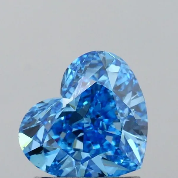 1.56ct HEART Fancy Vivid Blue VS1 Coloured Lab diamond