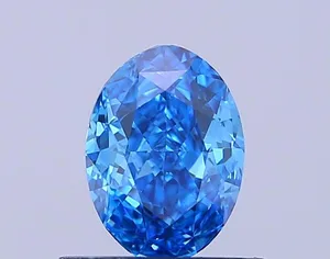 0.64ct OVAL Fancy Vivid Blue VS1 Coloured Lab diamond
