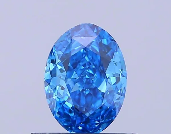 0.64ct OVAL Fancy Vivid Blue VS1 Coloured Lab diamond