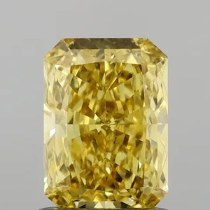 1.01ct RADIANT Fancy Intense Yellow VS1 Coloured Lab diamond