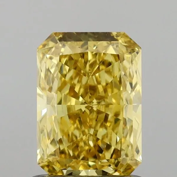 1.01ct RADIANT Fancy Intense Yellow VS1 Coloured Lab diamond
