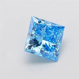 2.02ct PRINCESS Fancy Vivid Blue VS1 Coloured Lab diamond