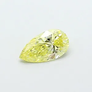 0.62ct PEAR Fancy Yellow VS2 Coloured Lab diamond