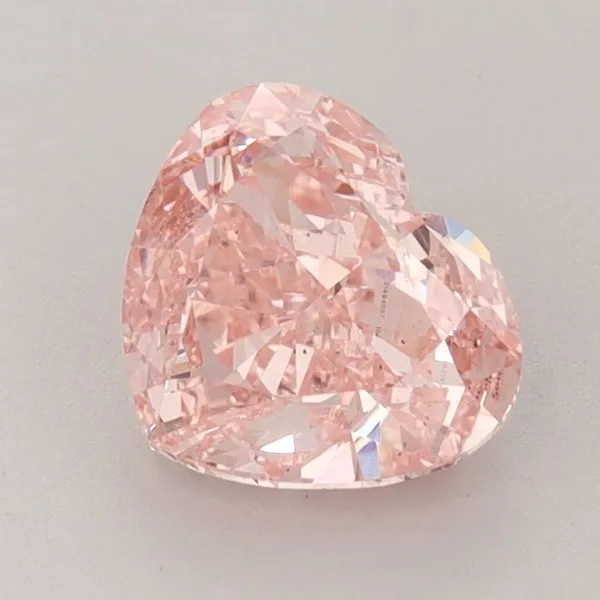 1.7ct HEART Fancy Vivid Pink SI1 Coloured Lab diamond