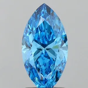 1.31ct MARQUISE Fancy Vivid Blue VVS2 Coloured Lab diamond