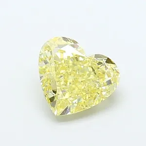1.26ct HEART Fancy Yellow VS1 Coloured Lab diamond