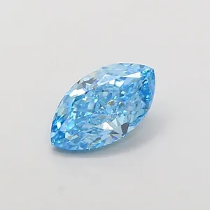 1.08ct MARQUISE Fancy Vivid Blue VS1 Coloured Lab diamond