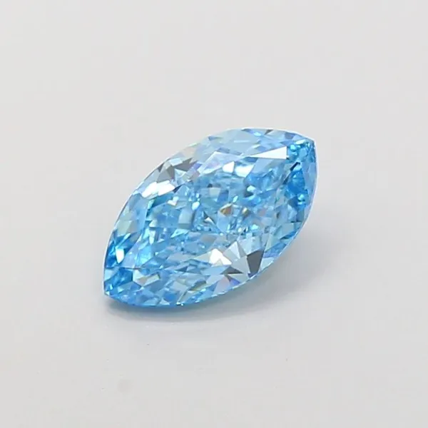 1.08ct MARQUISE Fancy Vivid Blue VS1 Coloured Lab diamond