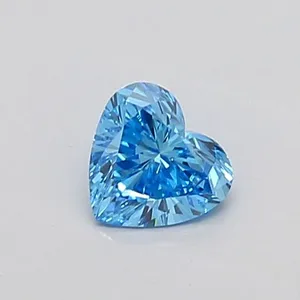 0.3ct HEART Fancy Vivid Blue VS2 Coloured Lab diamond