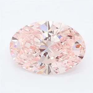 1.06ct OVAL Fancy Vivid Pink VVS2 Coloured Lab diamond