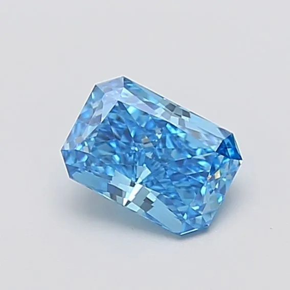0.93ct RADIANT Fancy Vivid Blue VVS2 Coloured Lab diamond