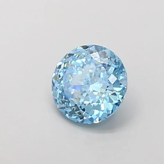 0.94ct ROUND Fancy Vivid Blue VS1 Coloured Lab diamond