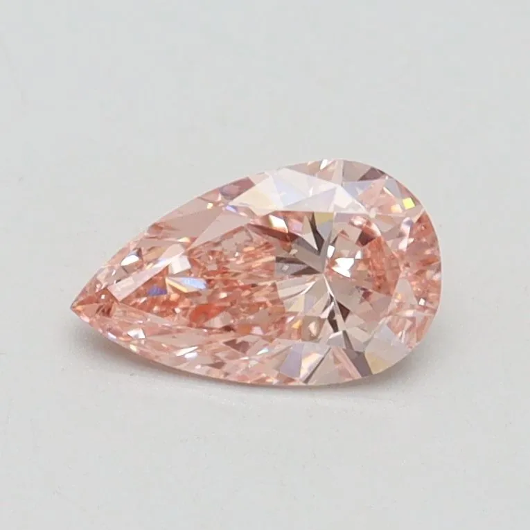 0.50ct PEAR Fancy Intense Pink VS2 Coloured Lab diamond