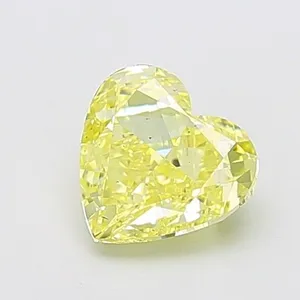 1.55ct HEART Fancy Intense Yellow VS2 Coloured Lab diamond