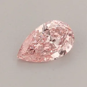 0.46ct PEAR Fancy Vivid Pink VS1 Coloured Lab diamond