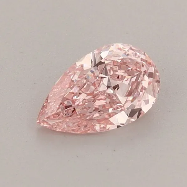 0.46ct PEAR Fancy Vivid Pink VS1 Coloured Lab diamond